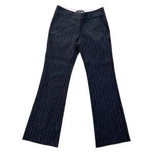 Vintage Y2K Black Pinstripe Low Rise Boot-Cut Pants, Office Siren, size 4